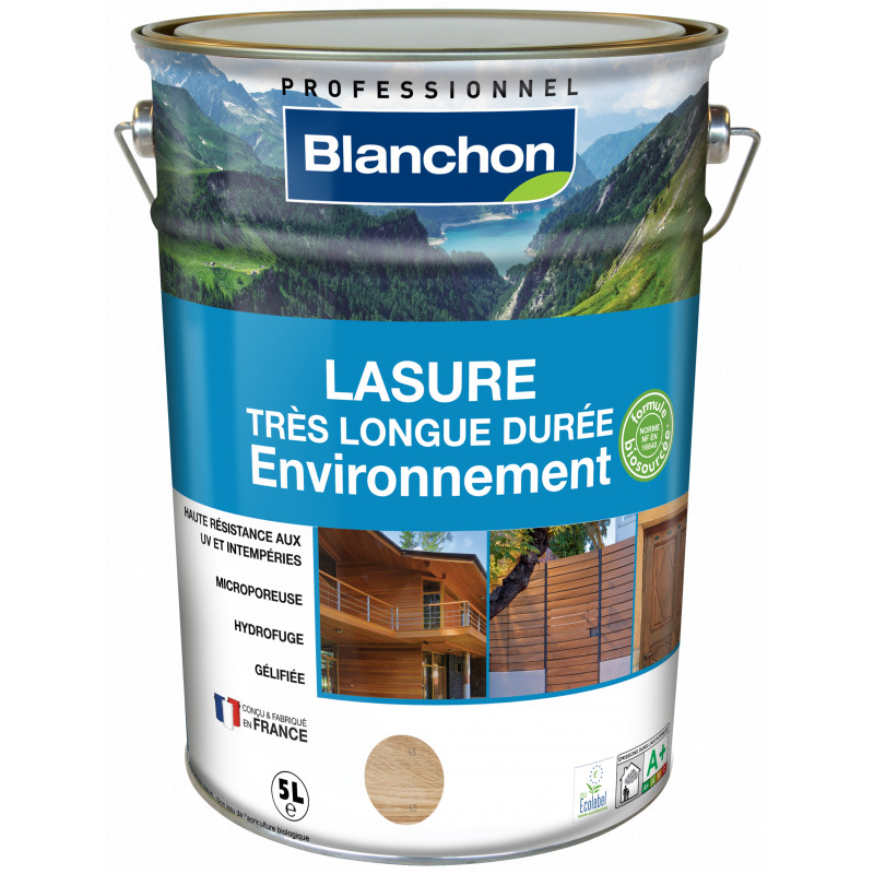 Lasure 5L Incolore Très Longue Durée Environnement - BLANCHON - Manubricole